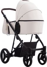Детская коляска 2 в 1 Bebetto Flavio PRO 01 white, 100% Эко-кожа
